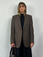 Yves Saint Laurent Circa 80s Wool Tweed Single Breasted Blazer - L - SYLK