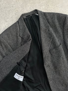 Valentino Pure Cashmere Herringbone Single Breasted Blazer - 40R/XL - SYLK