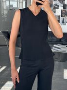 Mani 90s Silk Asymmetric Panel Vest Top - S - SYLK