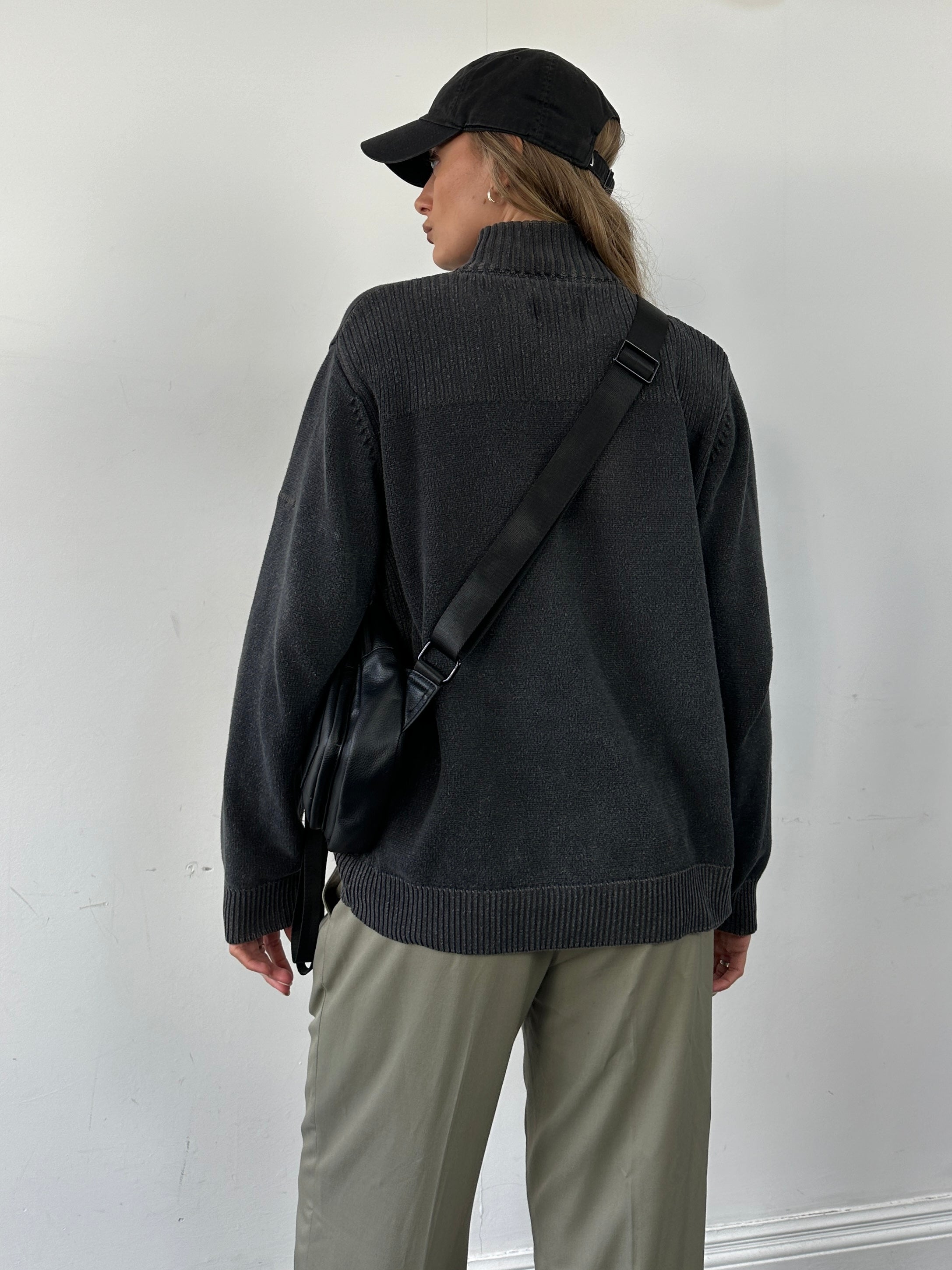 Wrangler Quarter Zip Pure Cotton Jumper - L - SYLK