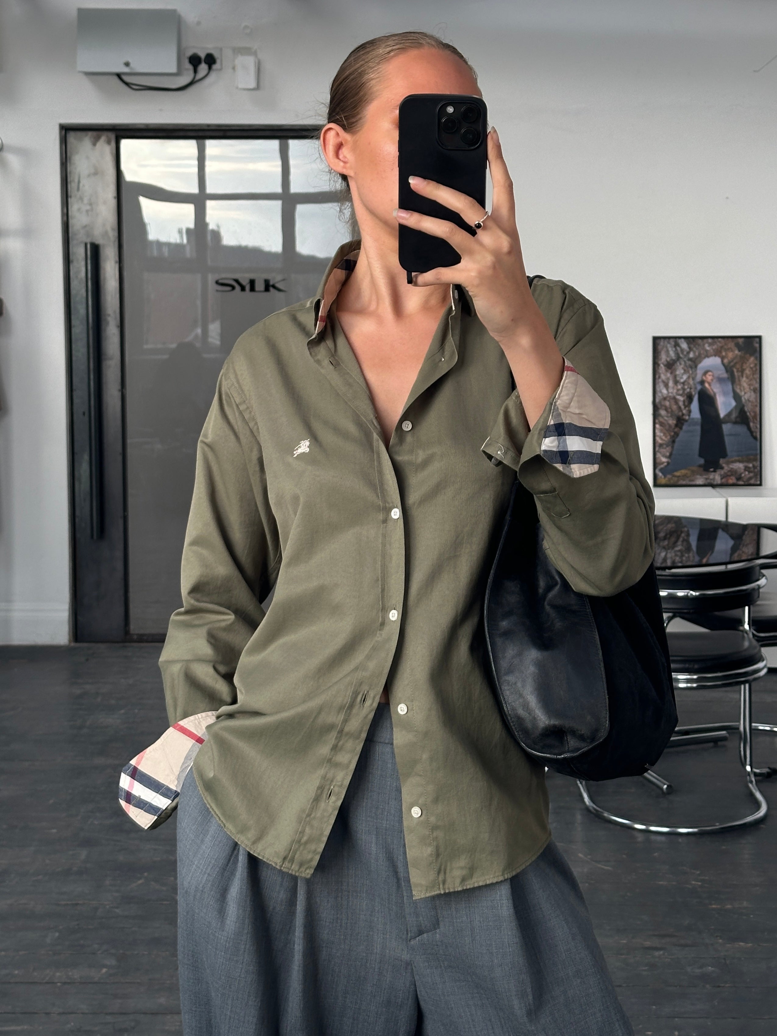 Burberry London 2000s Pure Cotton Nova Check Logo Shirt - S - SYLK