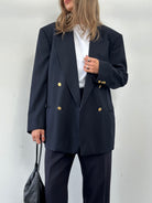Valentino Pure Wool Double Breasted Blazer - 42R/XL - SYLK