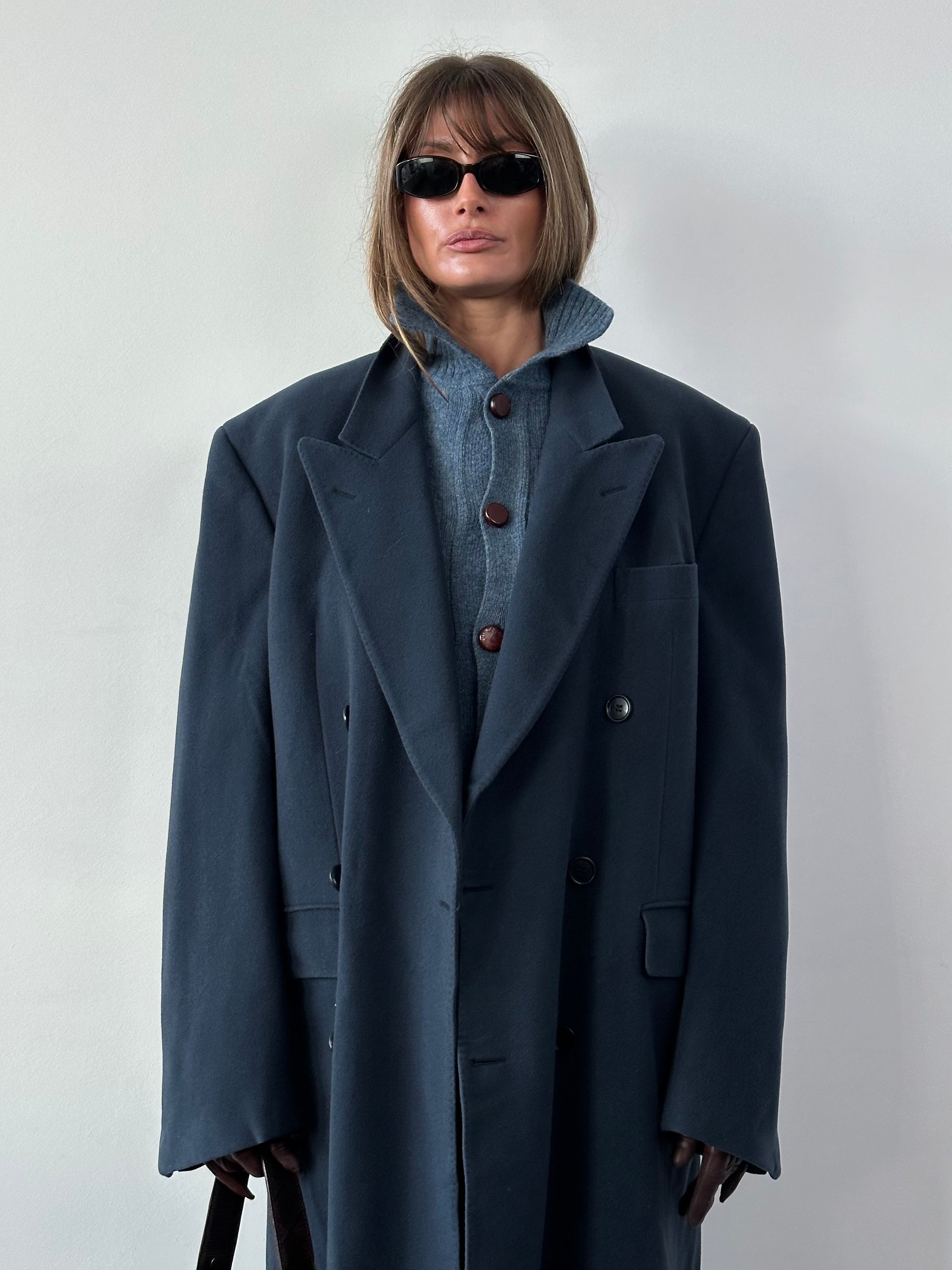 Moschino Pure Wool Double Breasted Coat - XL/XXL - SYLK