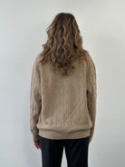 Trussardi Pure Wool Cable Knit Logo Jumper - L - SYLK