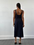 Max Mara Pure Silk V Neck Maxi Dress - M - SYLK