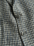 Harris Tweed Pure Brushed Wool Check Single Breasted Blazer - XL - SYLK
