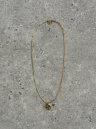 Christian Dior 16” Gold Plated Logo Pendant Necklace - SYLK