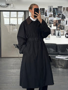 London Fog 1990s Leather Collar Belted Trench Coat - XXL - SYLK
