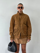 ARMA Suede Bomber Jacket - L - SYLK