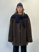 Valentino 80-90s Wool Concealed Placket Coat - XL - SYLK