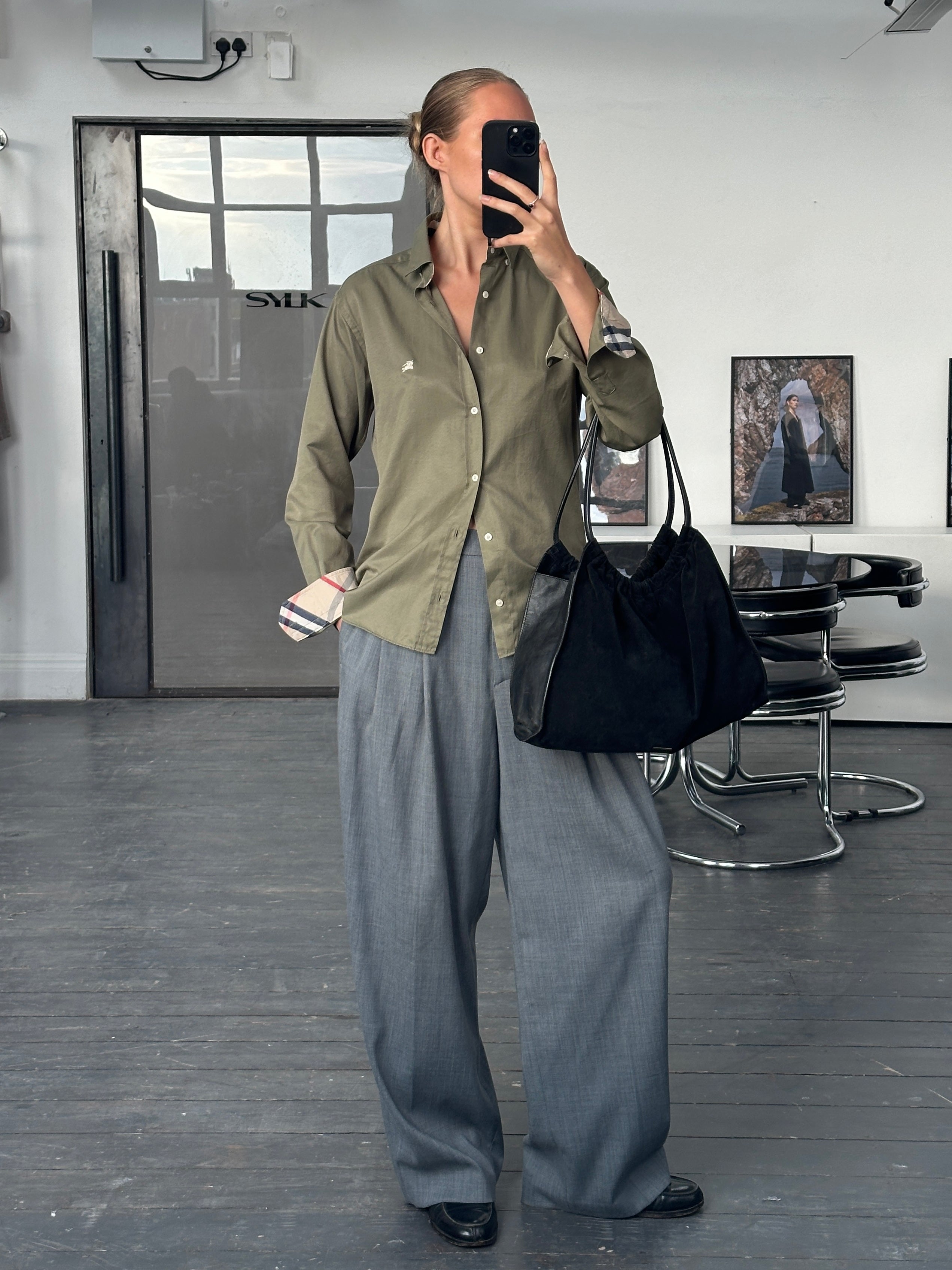 Burberry London 2000s Pure Cotton Nova Check Logo Shirt - S - SYLK