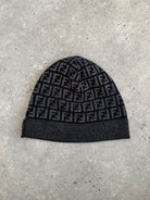 Fendi FF Monogram Print Beanie Hat - SYLK