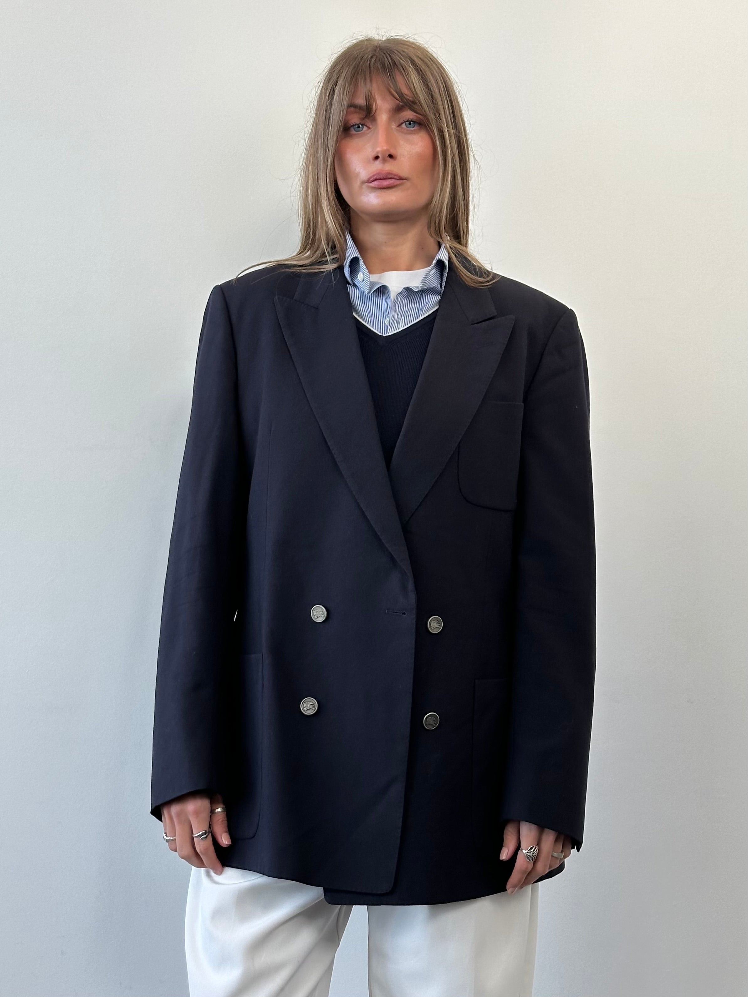 Burberry Wool Bespoke Button Double Breasted Blazer - 44R/XL - SYLK