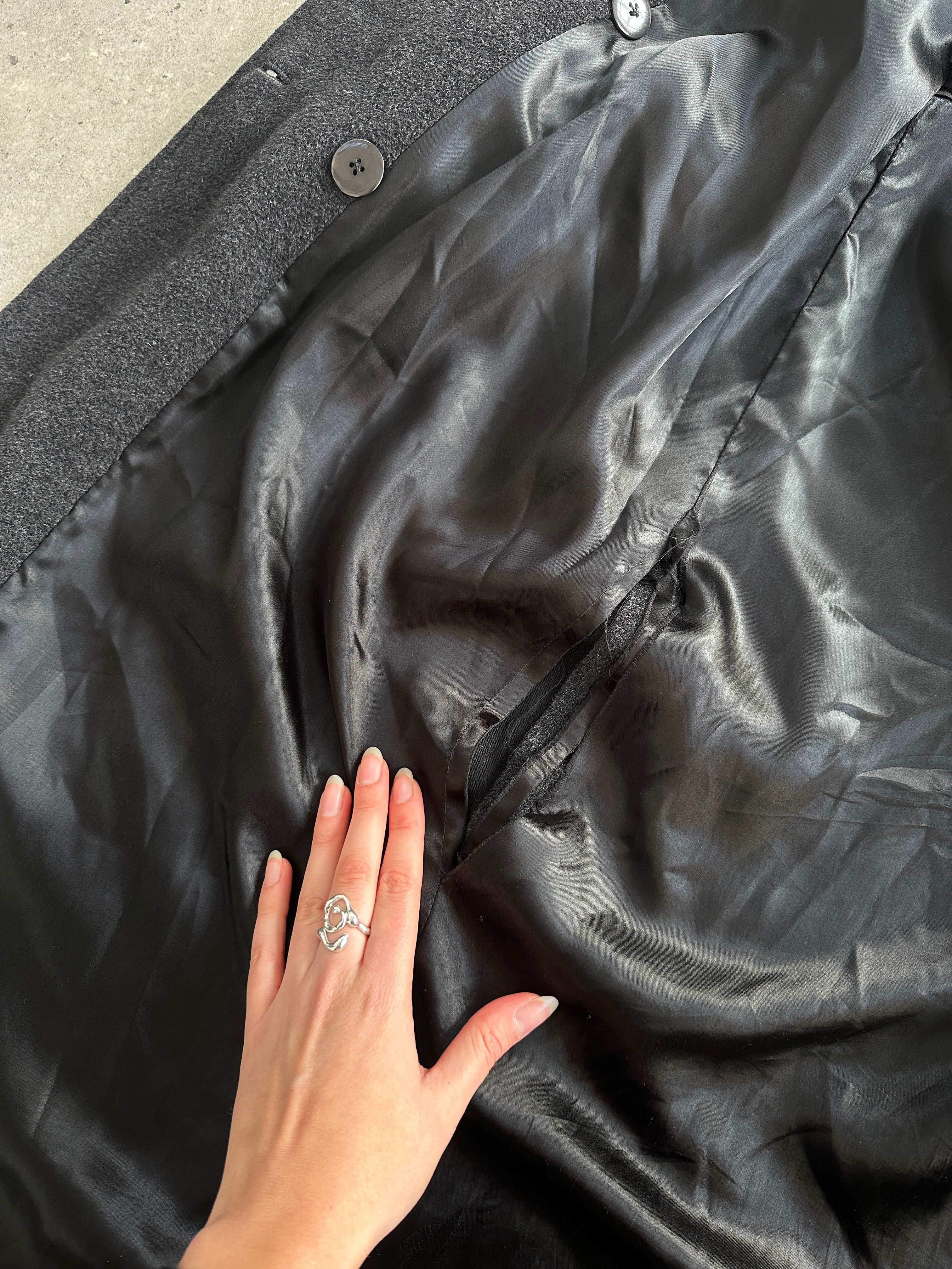 Marella Wool Cashmere Double Breasted Floor Length Coat - XL - SYLK