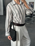 Burberry London 1990s Stripe Pure Cotton Logo Shirt - M/L - SYLK