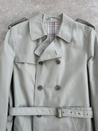 Vintage Double Breasted Belted Trench Coat - XL - SYLK