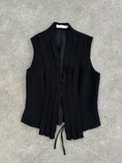 Anna Fontaine Corset Back Pleated Waistcoat - M - SYLK