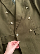 Vintage Wool Cashmere Double Breasted Bespoke Button Blazer - 40R/XL - SYLK