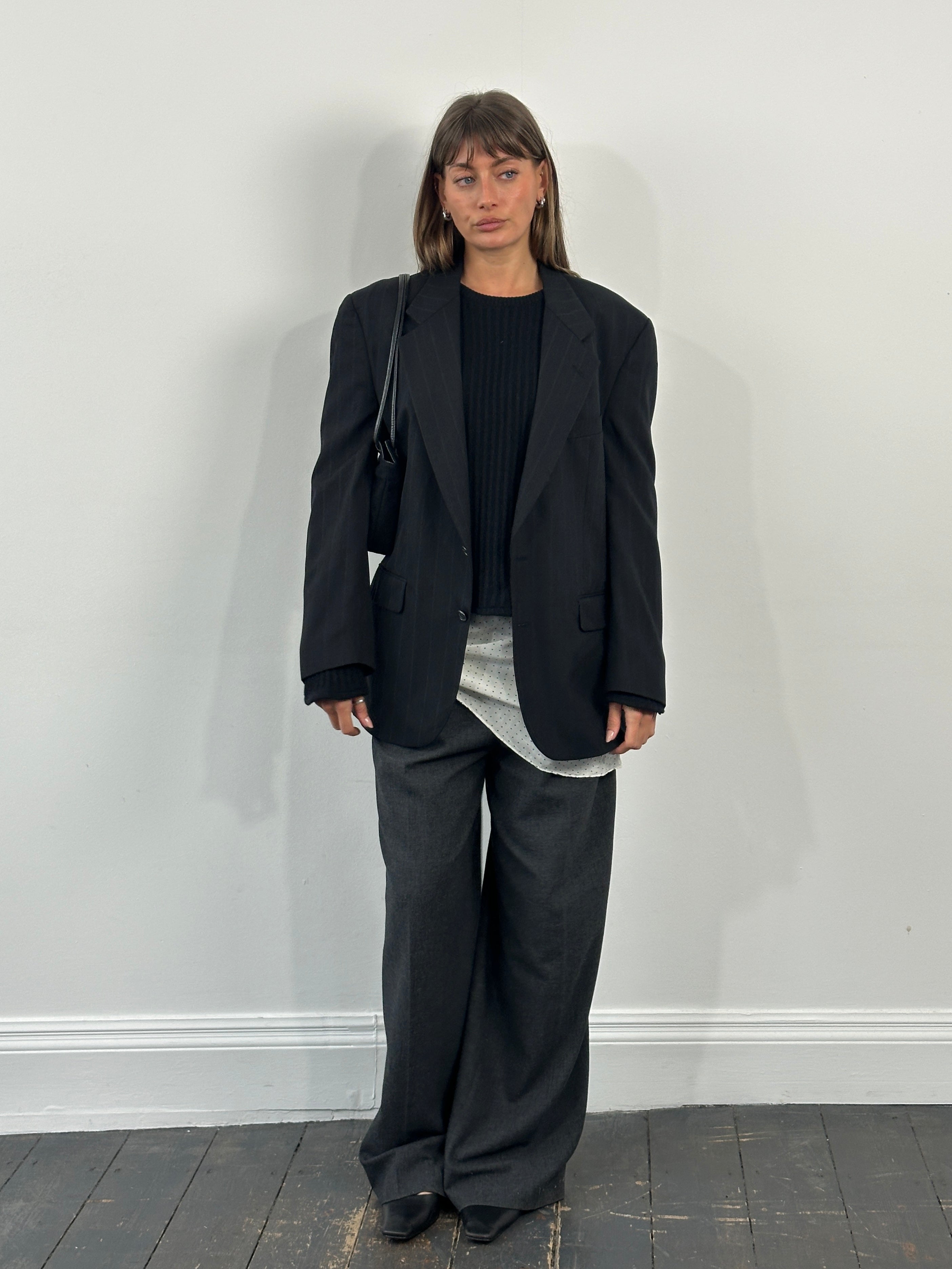 Christian Dior Le Connaisseur 1990s Pure Wool Stripe Blazer - 42R/XL - SYLK