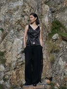 Valentino Low Waist Wide Leg Tuxedo Trousers - W32 - SYLK
