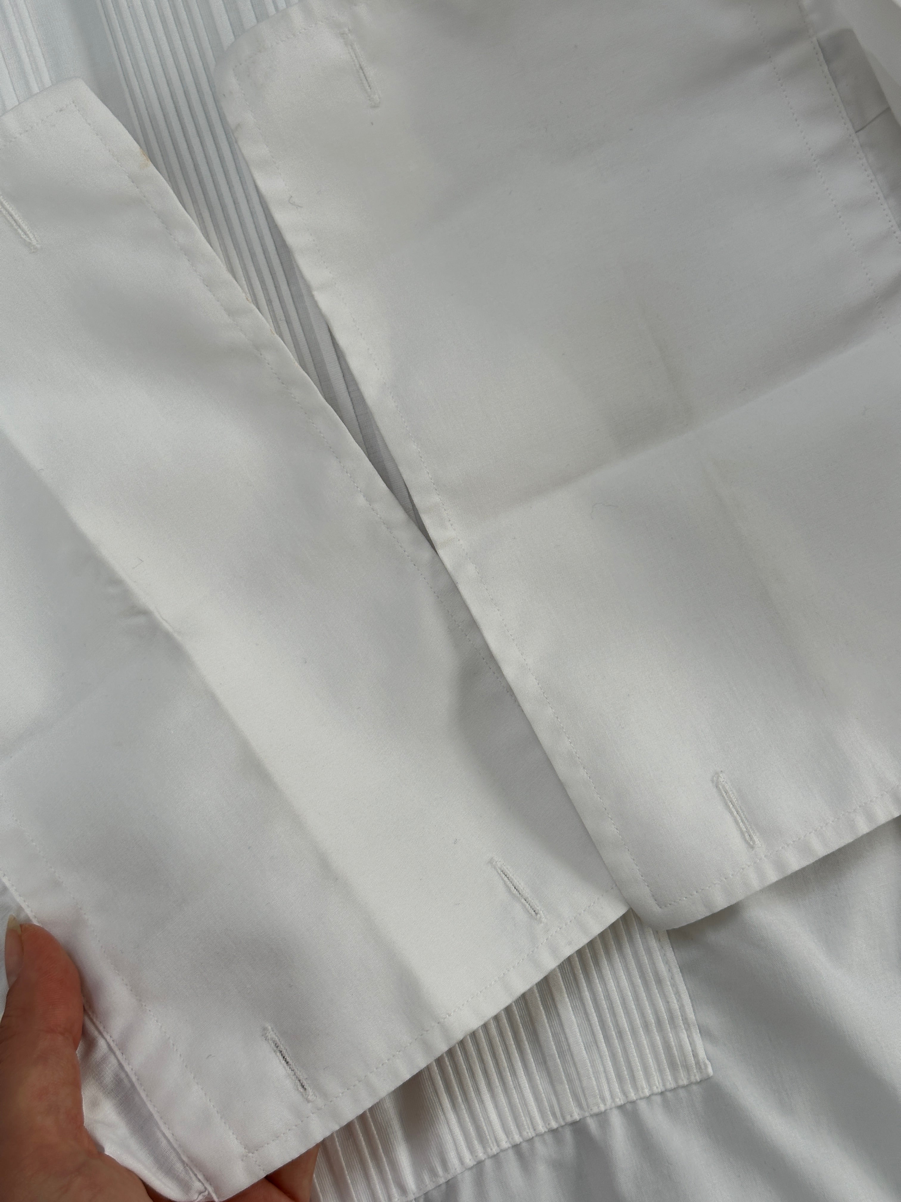 Vintage Cotton Tuxedo Dress Shirt - L - SYLK