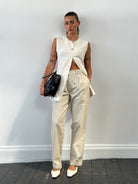 Vintage High Waisted Pleated Trousers - W28 - SYLK