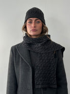 Fendi FF Monogram Print Beanie Hat - SYLK