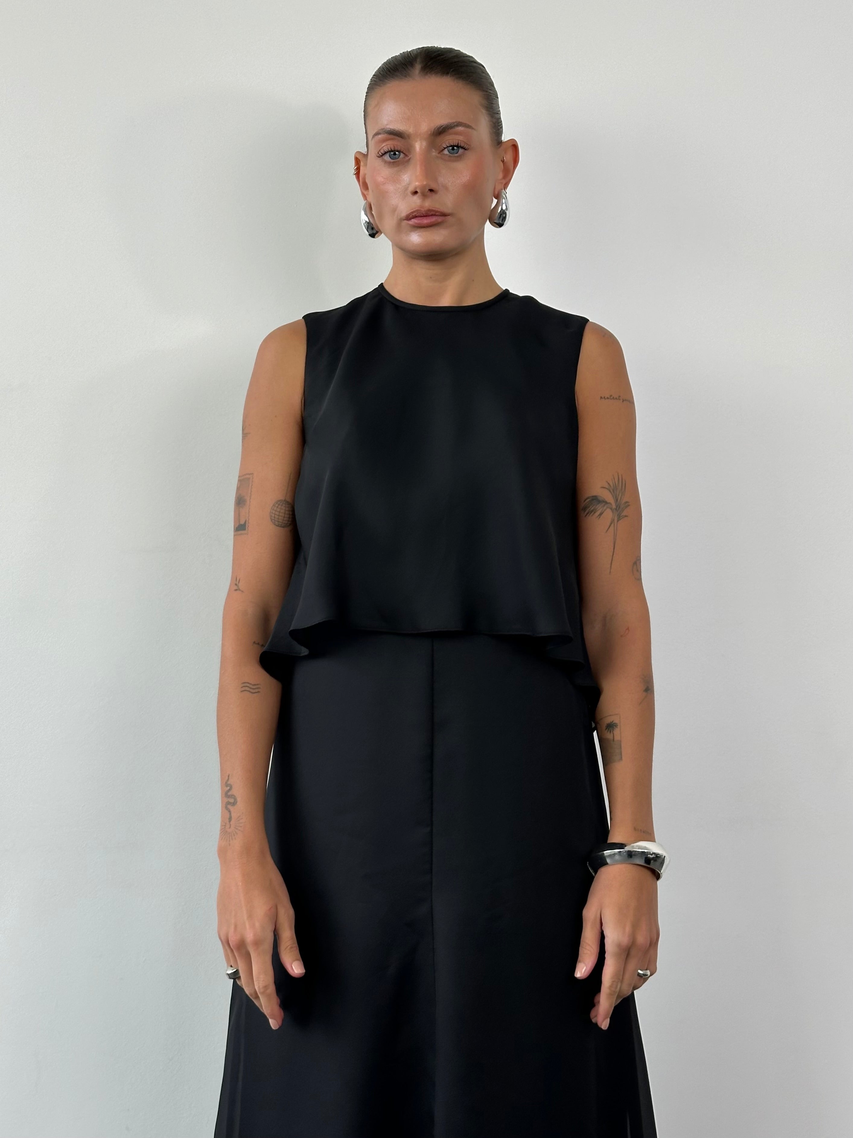 Vintage Double Layered Maxi Dress - S/M - SYLK