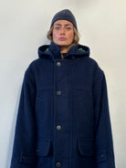 Yves Saint Laurent 70s-80s Brushed Pure Wool Hooded Coat - XL/XXL - SYLK