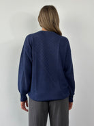 Valentino Cotton Cable Knit Logo Jumper - M/L - SYLK