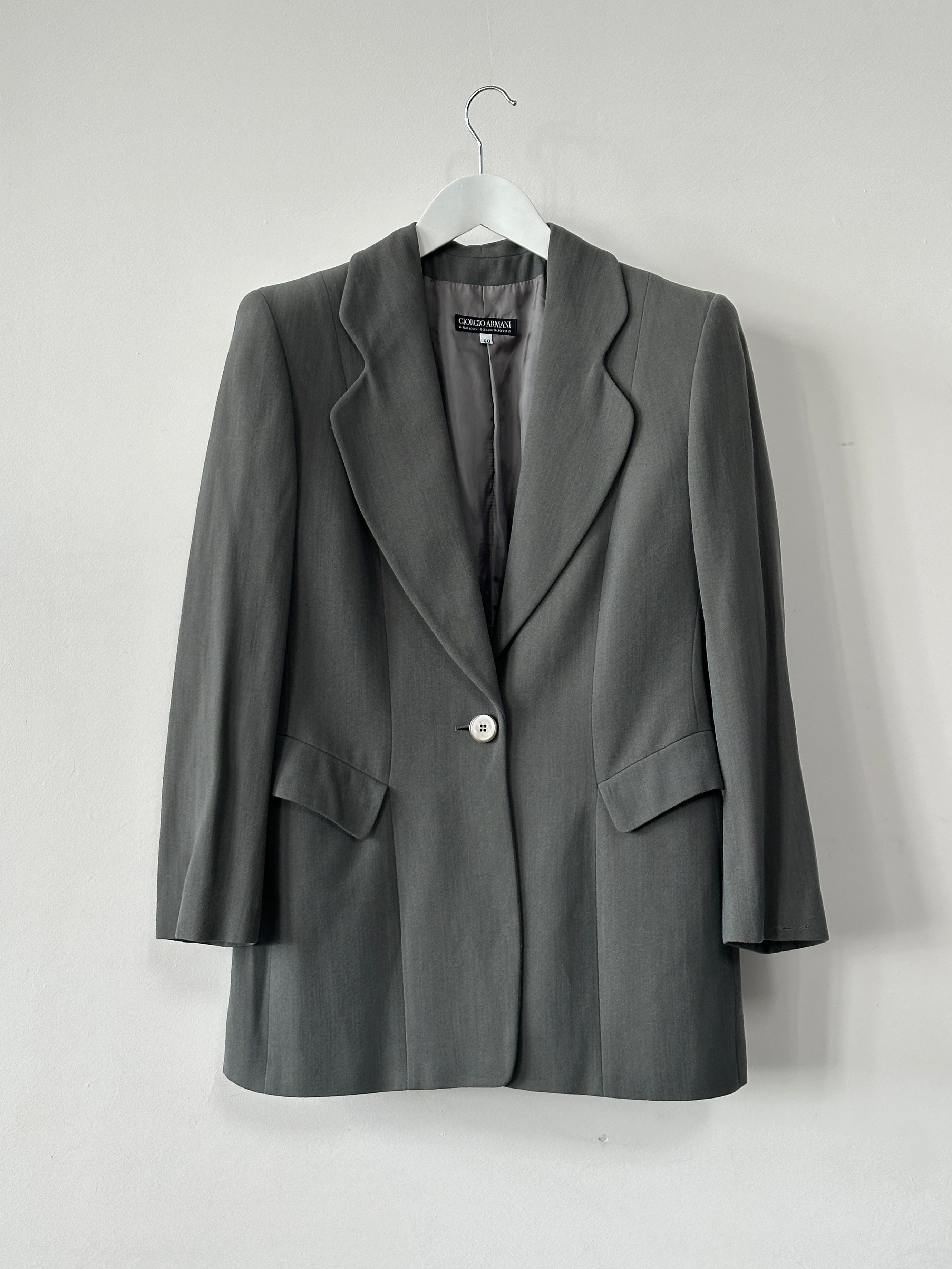 Giorgio Armani Black Label Wool Fitted Blazer - S - SYLK