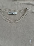 Yves Saint Laurent 2000s Pure Cotton Knitted Logo Jumper - XL - SYLK