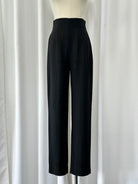 Max Mara 1990s Wool High Waisted Straight Leg Trousers - W24 - SYLK