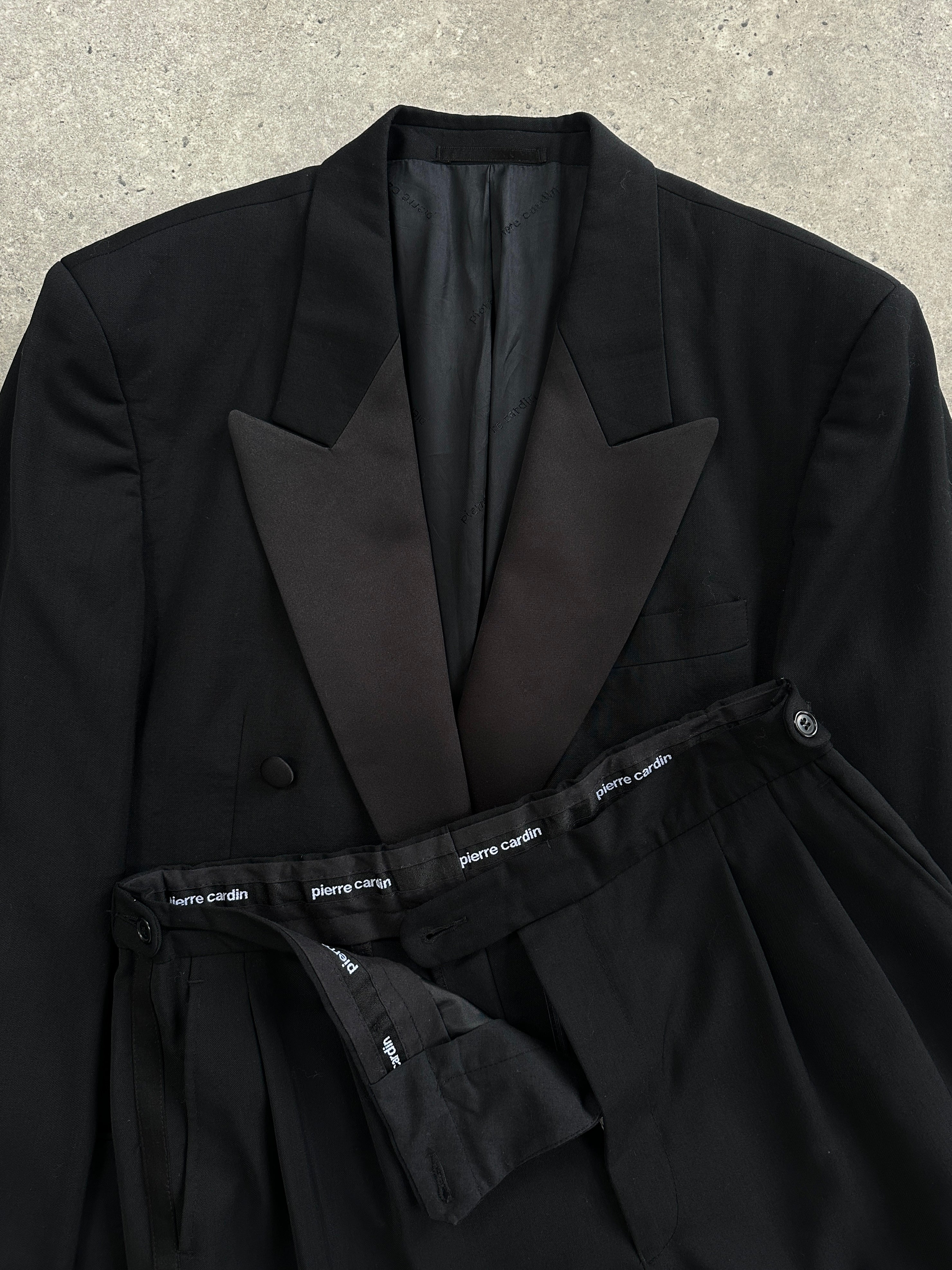 Pierre Cardin Pure Wool Tuxedo Double Breasted Suit - 42R/W32 - SYLK