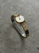 Timex 1990s Round Gold Tone Quartz Watch - SYLK