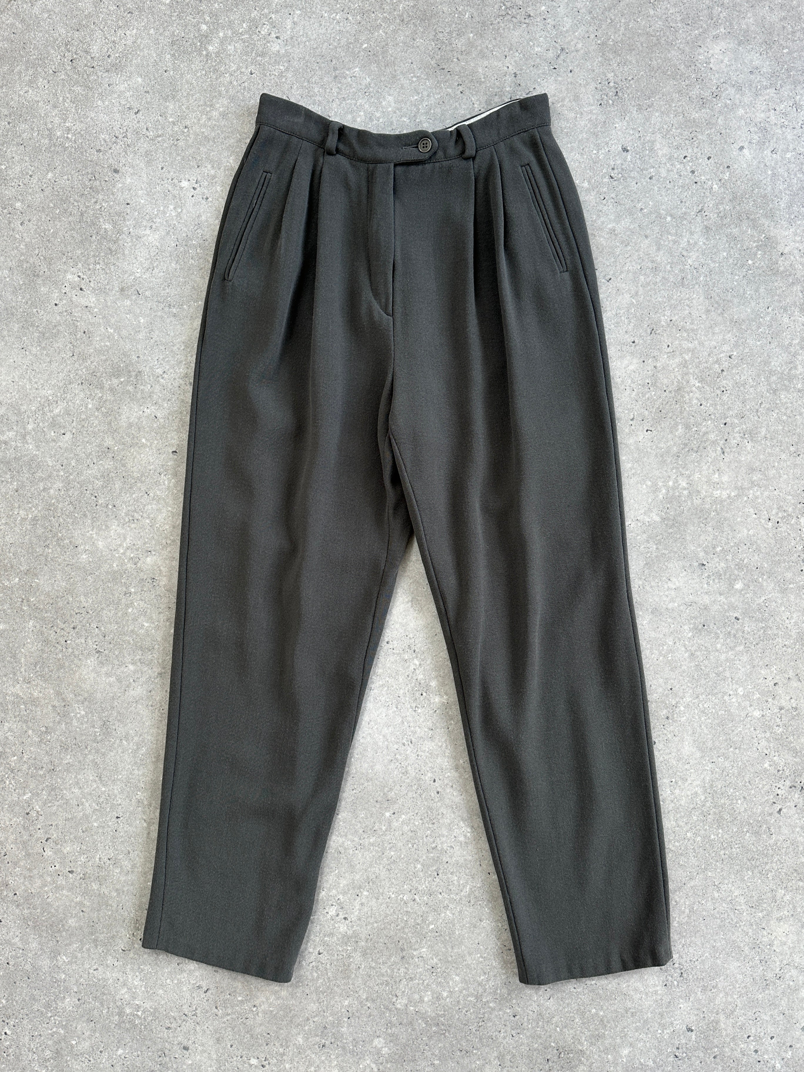 Emporio Armani High Waisted Straight Leg Trousers - W24 - SYLK