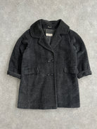 Max Mara Fuzzy Wool Alpaca Double Breasted Coat - XL - SYLK