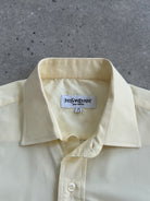Yves Saint Laurent 1990s Cotton Short Sleeve Logo Shirt - L - SYLK