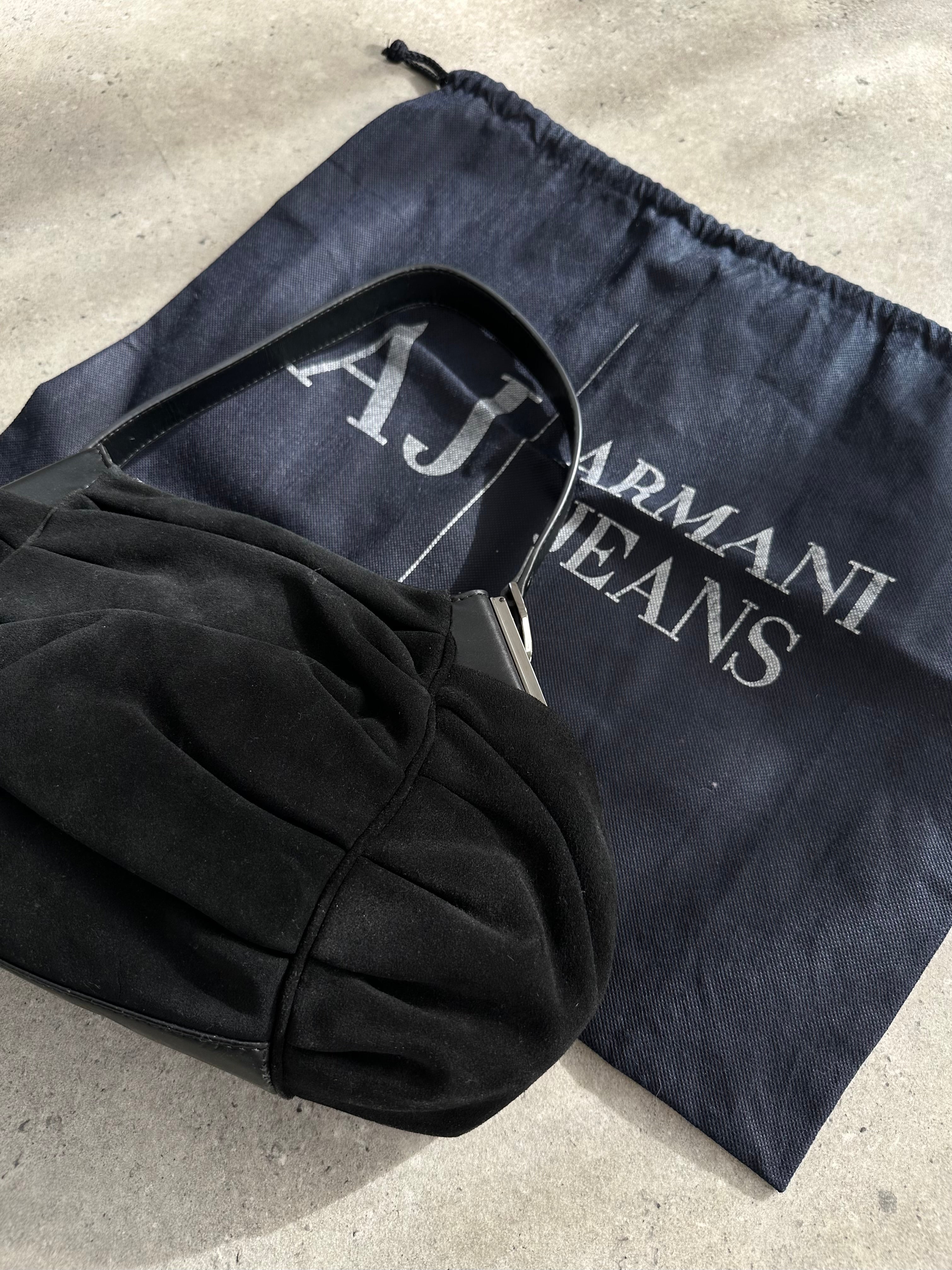 Armani Jeans Suede Ruched Shoulder Bag - SYLK