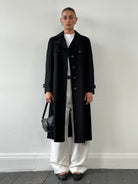 Vintage Pure Wool Single Breasted Belted Trench Coat - M - SYLK