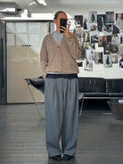 Italian Vintage 1990s Virgin Wool Knitted Cardigan - L - SYLK