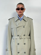 Vintage Double Breasted Belted Trench Coat - XL - SYLK