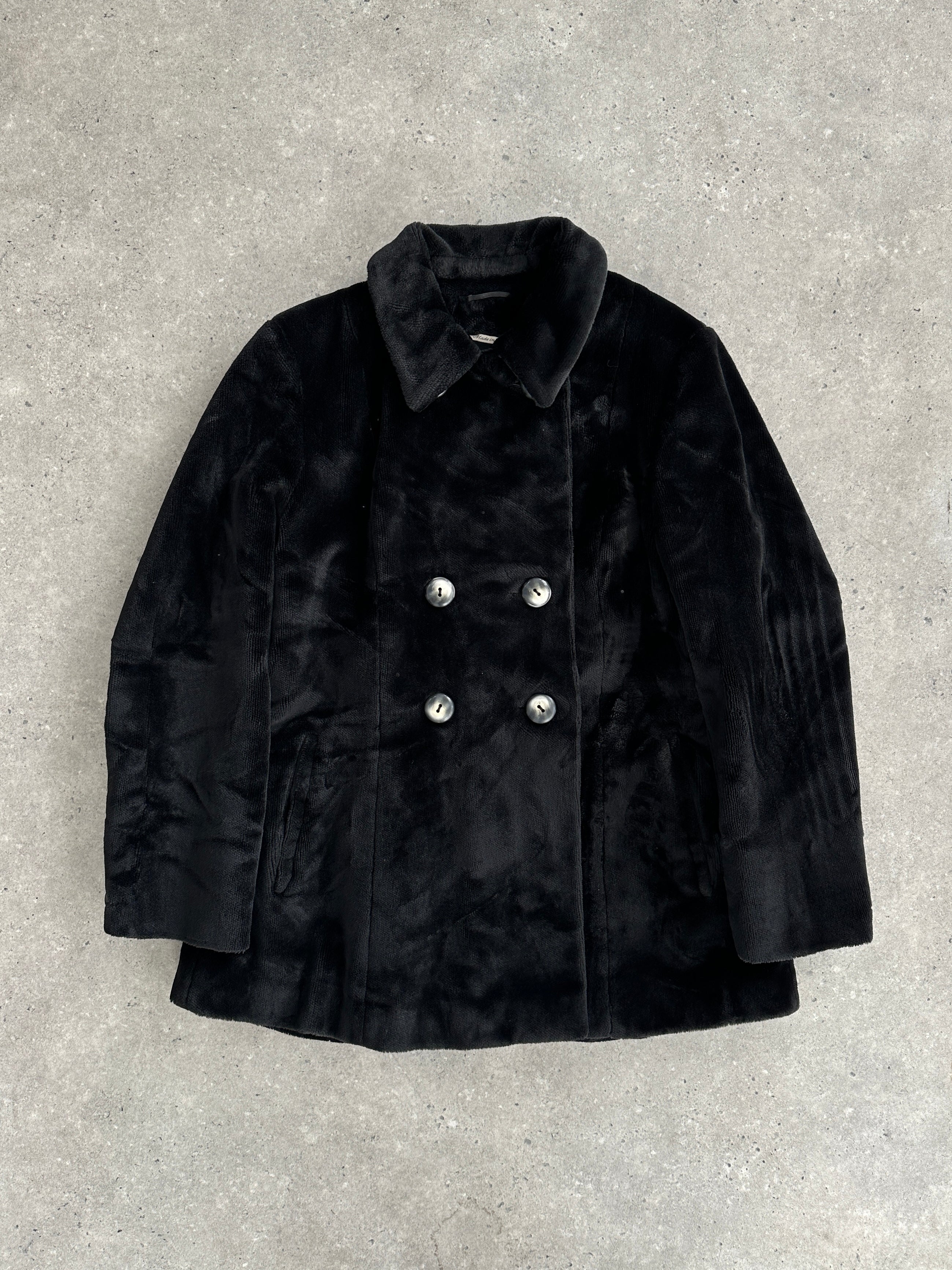 Sportmax Faux Fur Double Breasted Coat - M/L - SYLK