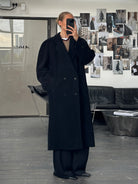 Vintage 1990s Wool Cashmere Double Breasted Coat - XL - SYLK