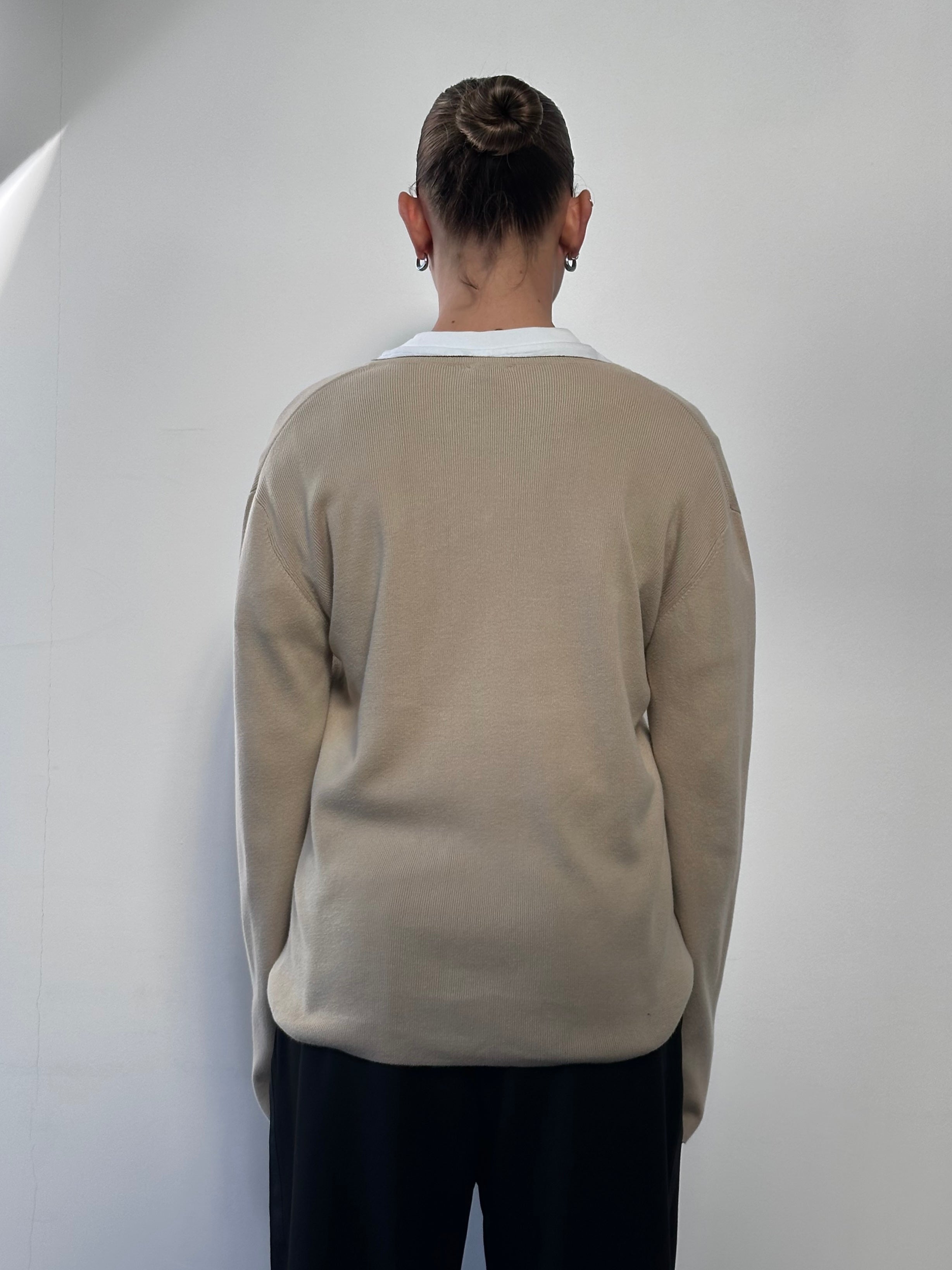 Armani Jeans Pure Cotton V Neck Jumper - L - SYLK
