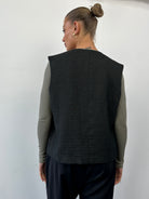 Vintage Wool Blend Print Waistcoat - XL - SYLK