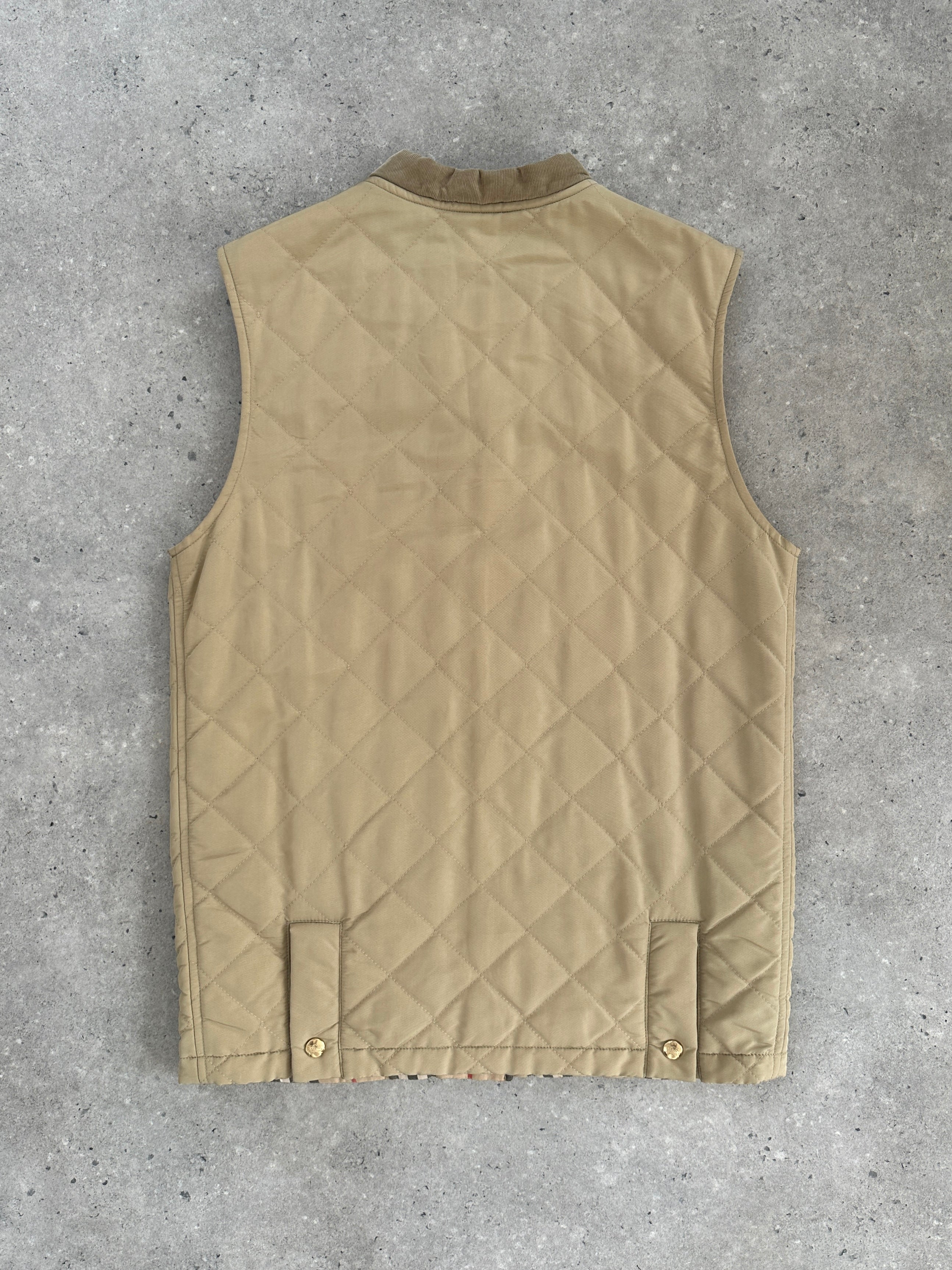 Burberry Nylon Bespoke Button Nova Check Gilet - M - SYLK