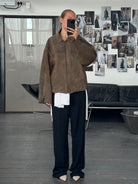 Vintage 1980s Boxy Leather Jacket - XL - SYLK