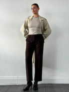Max Mara Pure Brushed Wool Straight Leg Trousers - W31 - SYLK