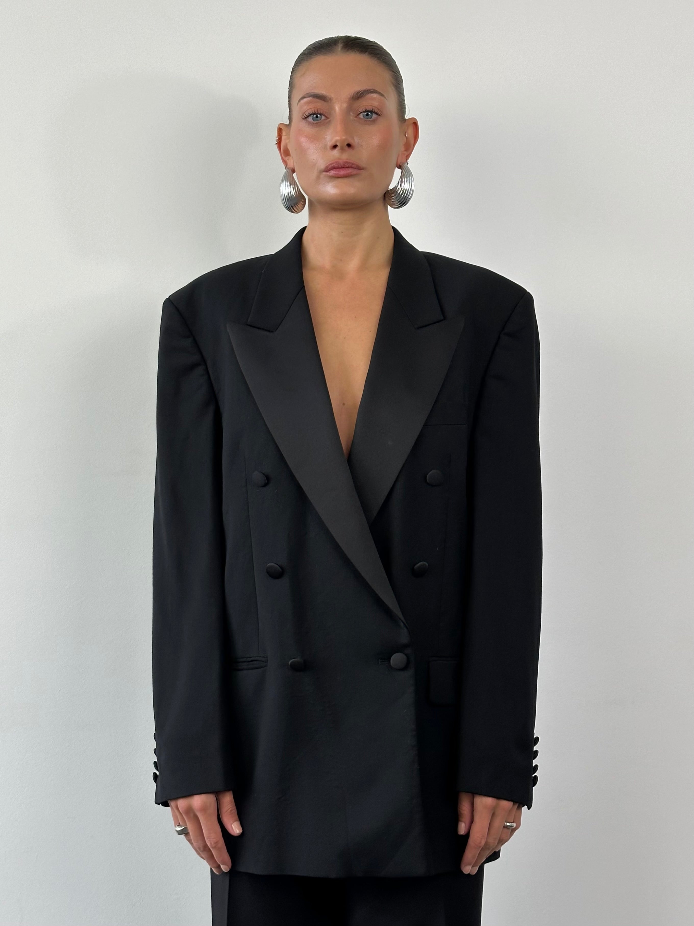 Pierre Cardin Pure Wool Tuxedo Double Breasted Suit - 42R/W32 - SYLK